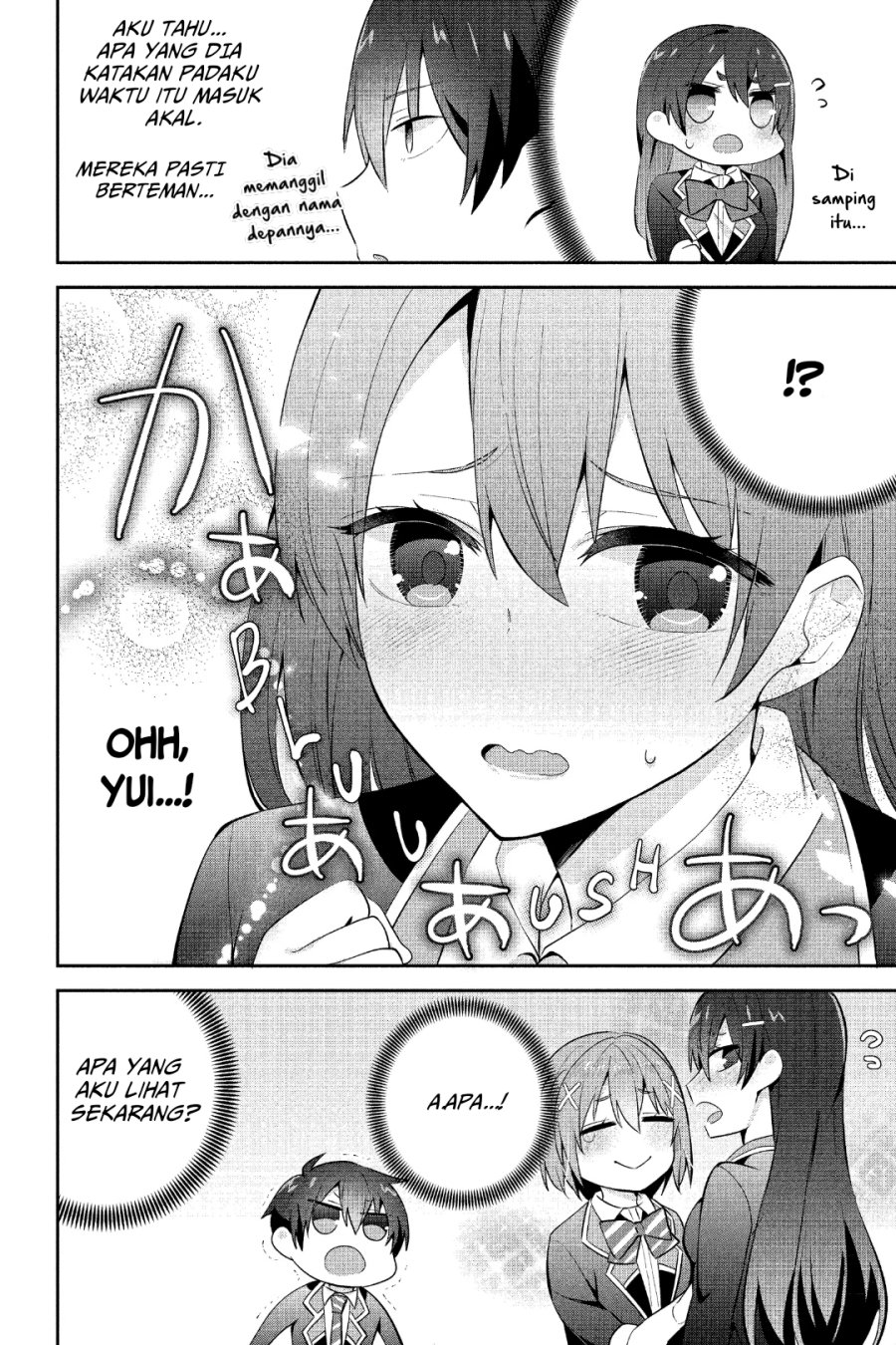 The Cute Girl Sitting Next to Me Is Trying to Make Me Fall in Love With Her as a Way to Ridicule Me Chapter 11 Bahasa Indonesia